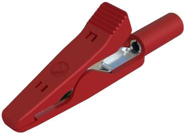 SKS Hirschmann MA 1 rt Krokodilklemme Steckanschluss 2 mm CAT I Rot