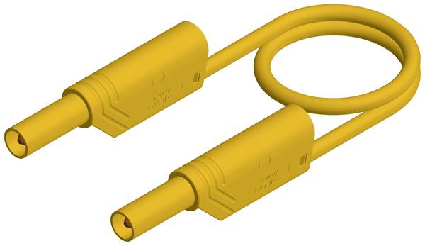 SKS Hirschmann MLS WS 200/1 ge Sicherheits-Messleitung Lamellenstecker 4 mm Lamellenstecker 4 mm 2.00 m Gelb 1 St.