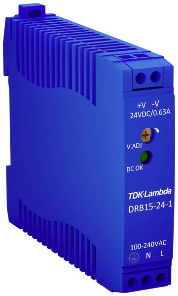 TDK-Lambda DRB15-24-1 Hutschienen-Netzteil (DIN-Rail) 24 V/DC 0.63 A 15 W Anzahl Ausgänge:1 x Inhalt 1 St.