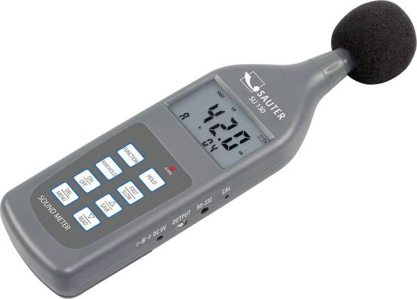 Sauter Schallpegel-Messgerät Datenlogger SU 130 30 - 130 dB 20 Hz - 12500 Hz RS-232