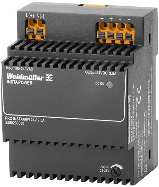 Weidmüller PRO INSTA 60W 24V 2.5A Schaltnetzgerät 24 V/DC 2.5 A 60 W Inhalt 1 St.