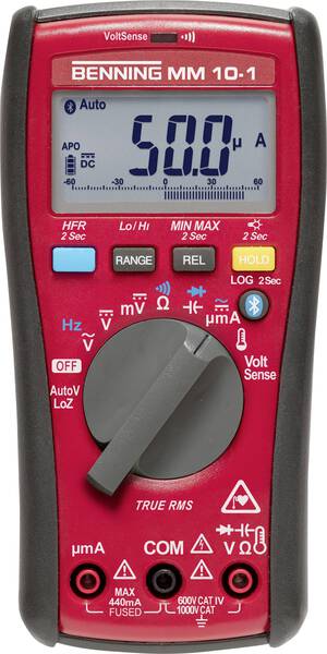 Benning MM 10-1 Hand-Multimeter digital Datenlogger CAT IV 600 V Anzeige (Counts): 6000