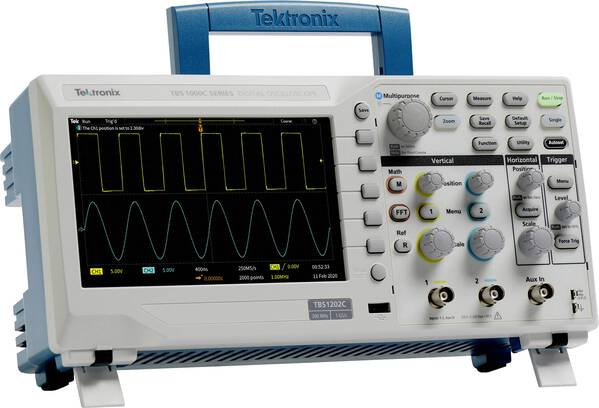 Tektronix TBS1102C Digital-Oszilloskop 100 MHz 1 GSa/s 20 kpts 8 Bit 1 St.
