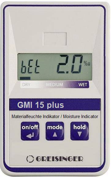 Greisinger GMI15-plus Materialfeuchtemessgerät Messbereich Baufeuchtigkeit (Bereich) 0.0 bis 8.0 % Messbereich Holzfeuc