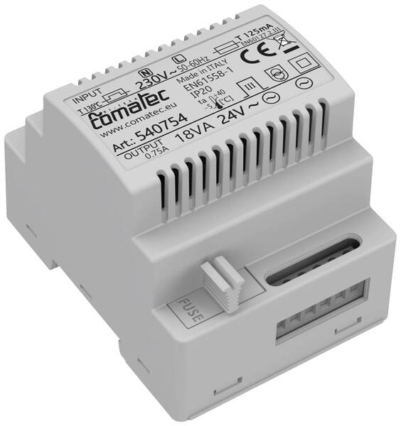 Comatec TBD201824F4 Hutschienen-Netzteil (DIN-Rail) 24 V/AC 0.75 A 18 VA Inhalt 1 St.