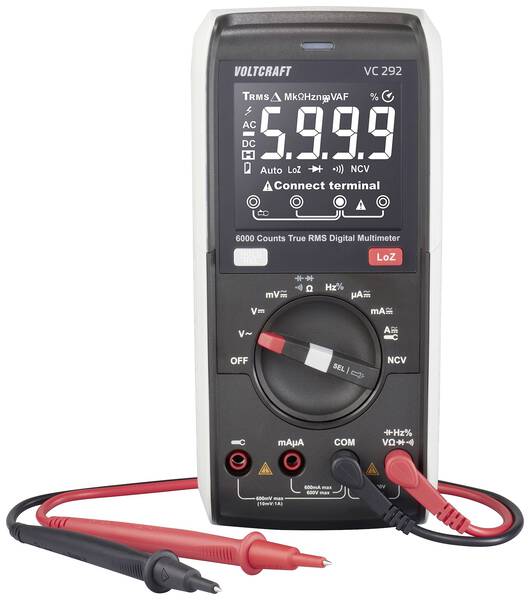 VOLTCRAFT VC292 Hand-Multimeter digital CAT III 600 V Anzeige (Counts): 6000