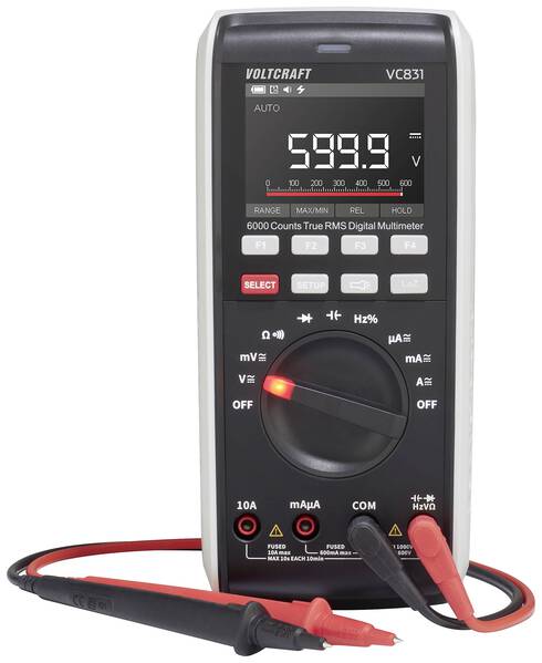 VOLTCRAFT VC831 Hand-Multimeter kalibriert (ISO) digital CAT III 1000 V, CAT IV 600 V Anzeige (Counts): 6000