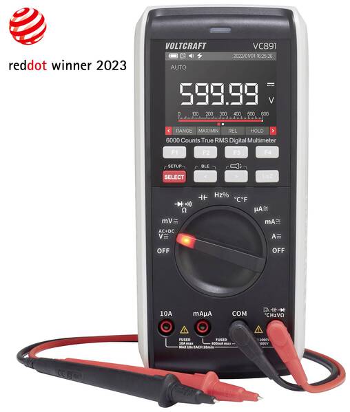 VOLTCRAFT VC891 Hand-Multimeter digital Datenlogger CAT III 1000 V, CAT IV 600 V Anzeige (Counts): 60000