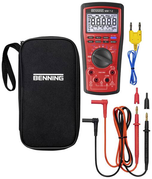 Benning MM 7-2 Hand-Multimeter digital CAT III 1000 V, CAT IV 600 V Anzeige (Counts): 60000