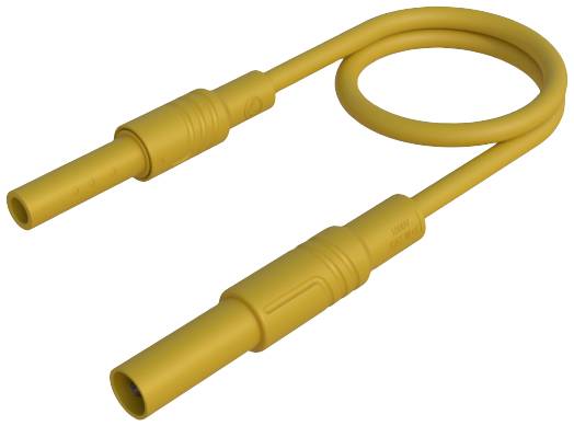 SKS Hirschmann MAL S GG-B 100/2,5 ge Sicherheits-Messleitung 4 mm Sicherheits-Stecker 4 mm Sicherheits-Buchse 100 cm Ge