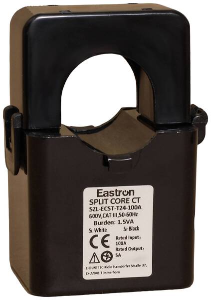 Counttec ESCT-T24 Messstromwandler Primärstrom 100 A Sekundärstrom 5 A Leiterdurchführung Ø:25 mm Klappmontage 1 St.