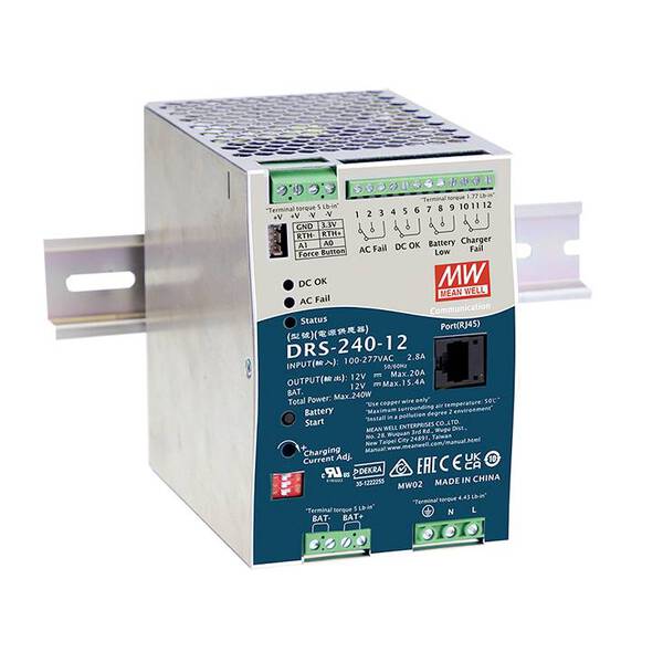 Mean Well DRS-240-24 Hutschienen-Netzteil (DIN-Rail) 24 V 10 A 240 W Anzahl Ausgänge:1 x Inhalt 1 St.