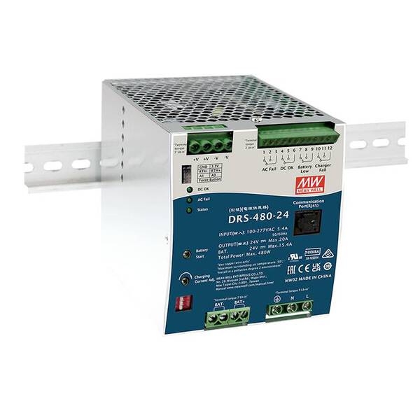 Mean Well DRS-480-24 Hutschienen-Netzteil (DIN-Rail) 24 V 20 A 480 W Anzahl Ausgänge:1 x Inhalt 1 St.
