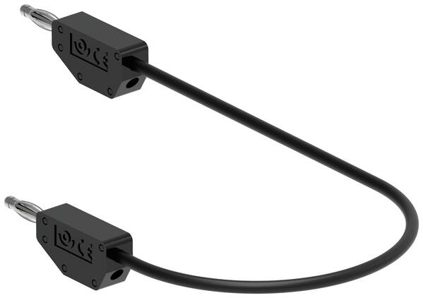 Electro PJP 214-CD1-50N Messleitung Bananenstecker Bananenstecker 0.50 m Schwarz 1 St.