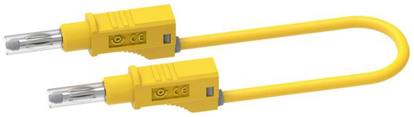 Electro PJP 2217/600V-CD1-50J Messleitung Bananenstecker Bananenstecker 0.50 m Gelb 1 St.