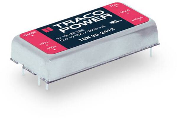 TracoPower TEN 30-4811 DC/DC-Wandler, Print 48 V/DC 5.1 V/DC 6 A 30 W Anzahl Ausgänge: 1 x Inhalt 1 St.