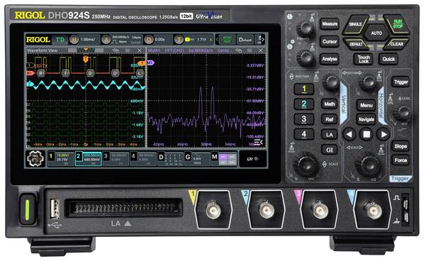 Rigol DHO924S Digital-Oszilloskop 250 MHz 1.25 GSa/s 50 Mpts 12 Bit 1 St.