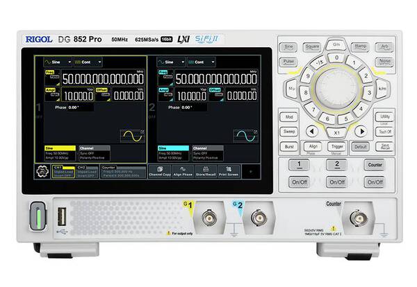 Rigol DG822 Pro Funktionsgenerator netzbetrieben 1 µHz - 25 MHz 2-Kanal Sinus, Rechteck, Rampe, Puls, Arbiträr, Rausche