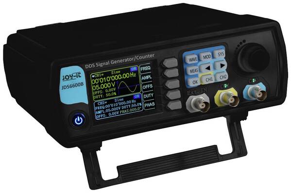 Joy-it JT-JDS6600-B Signalgenerator 0 Hz - 60 MHz 2-Kanal Dreieck, Lorentzkurve, Puls, Rauschen, Rechteck, TTL, Sinus