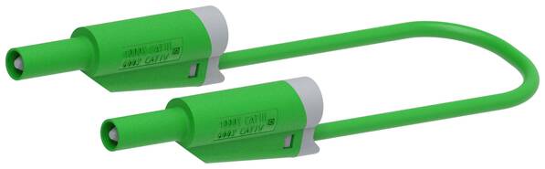 Electro PJP 2710-IEC-CD1-100V Messleitung Lamellenstecker 4 mm Lamellenstecker 4 mm 1.00 m Grün 1 St.