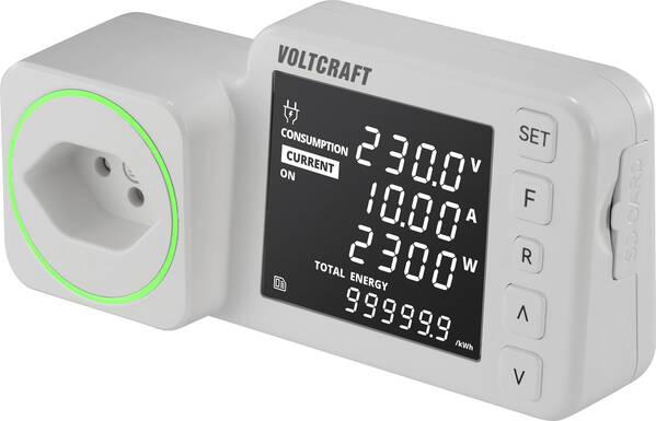 VOLTCRAFT SEM5000 CH DUAL Energiekosten-Messgerät Kostenprognose, Alarmfunktion, Stromtarif einstellbar, Datenloggerfunk