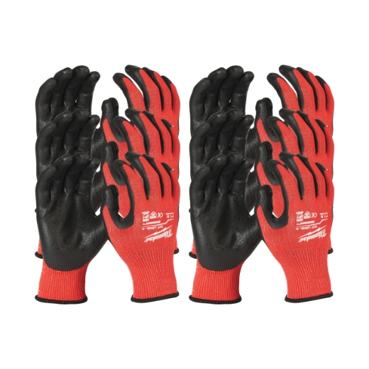 MILWAUKEE Größe 8 (M) 12er Pack Schnittschutzhandschuhe Klasse 3/C