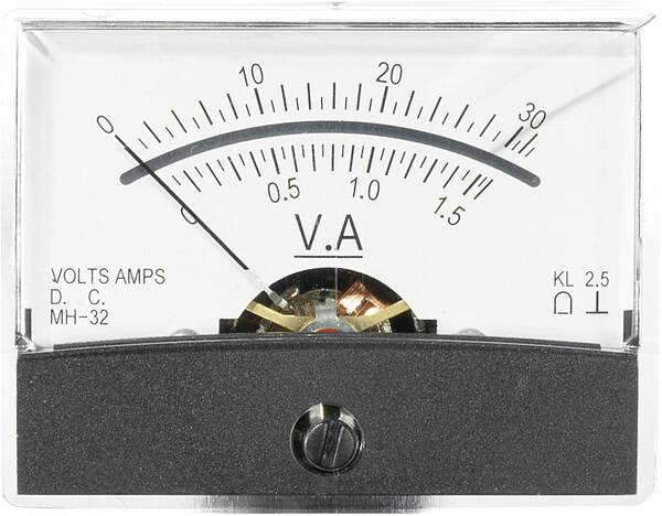 VOLTCRAFT AM-60X46/30V/1,5A/DC AM-60X46/30V/1,5A/DC Einbau-Messgerät AM-60X46/30V/1,5A/DC 30 V/1.5 A Drehspule