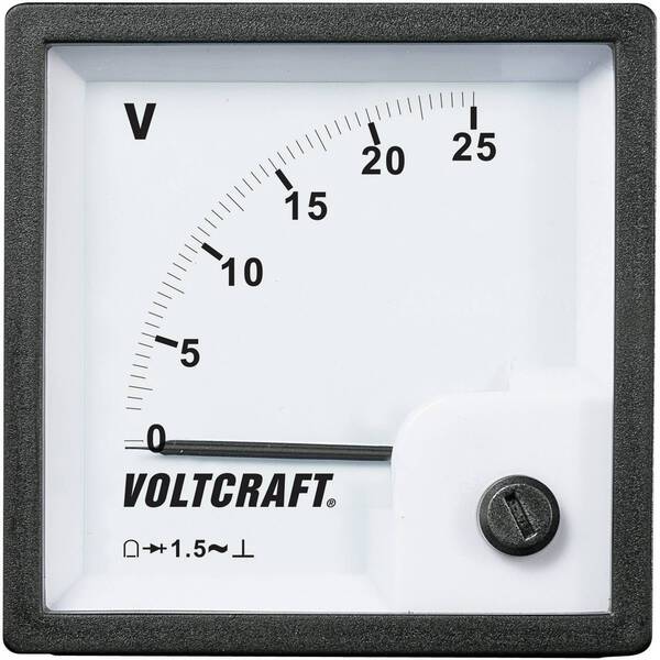 VOLTCRAFT AM-72x72/25V AM-72x72/25V Analog-Einbaumessgerät AM-72x72/25V 25 V Drehspule