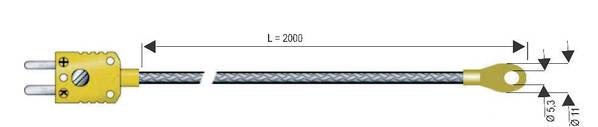B + B Thermo-Technik 0625 1446-07 Oberflächenfühler -50 bis +400 °C Fühler-Typ K