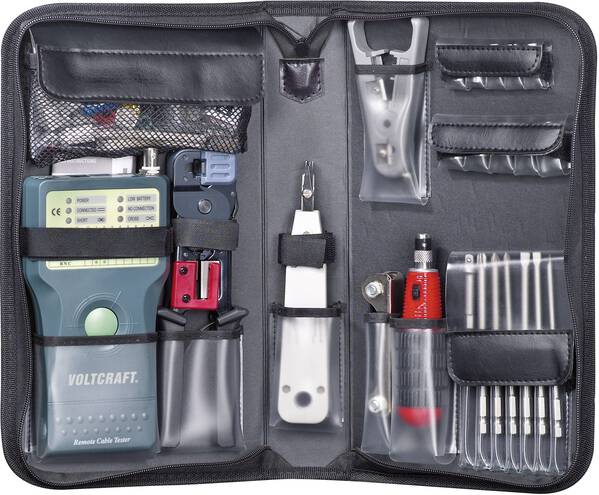 Kabeltester CT-5 VOLTCRAFT CT-5 Geeignet für RJ-45, BNC, RJ-11, IEE 1394, USB
