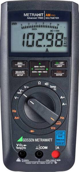Gossen Metrawatt METRAHIT AM PRO Hand-Multimeter kalibriert (DAkkS-akkreditiertes Labor) digital CAT III 1000 V, CAT IV