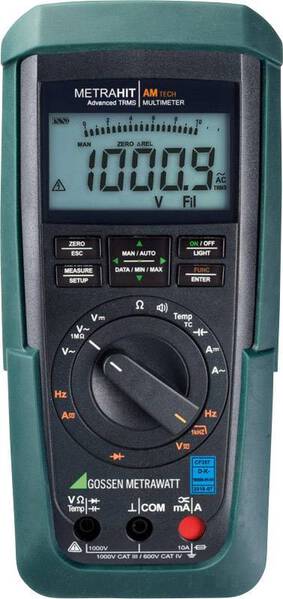 Gossen Metrawatt METRAHIT AM TECH Hand-Multimeter kalibriert (DAkkS-akkreditiertes Labor) digital CAT III 1000 V, CAT I