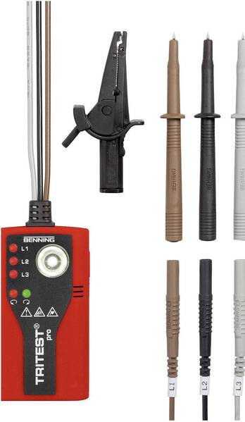 Benning TRITEST pro Drehfeldmessgerät CAT III 300 V LED