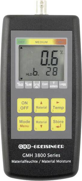Greisinger GMH3851 Materialfeuchtemessgerät Messbereich Baufeuchtigkeit (Bereich) 0 bis 0.5 % vol Messbereich Holzfeuch
