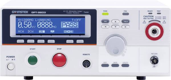 GW Instek GPT-9612 Isolationsmessgerät, Stoßspannungsprüfgerät 100 V, 250 V, 500 V, 1000 V 2000 MΩ