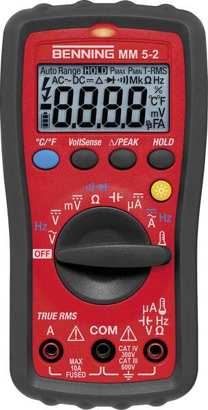 Benning MM 5-2 Hand-Multimeter digital CAT III 600 V, CAT IV 300 V Anzeige (Counts): 6000