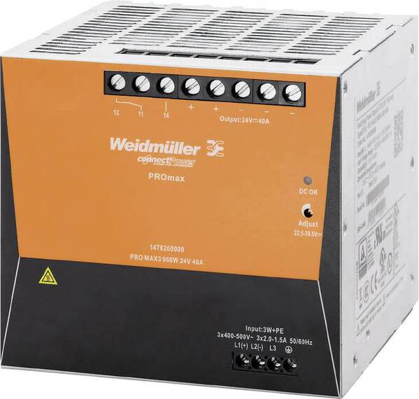 Weidmüller PRO MAX 72W 12V 6A Hutschienen-Netzteil (DIN-Rail) 12 V/DC 6 A 72 W Inhalt 1 St.