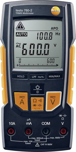 testo 760-2 Hand-Multimeter digital CAT III 1000 V, CAT IV 600 V Anzeige (Counts): 6000