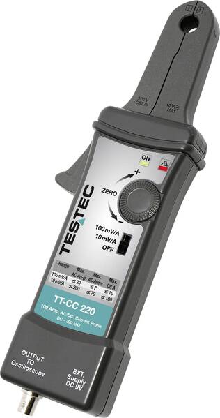Testec TT-CC 220 Stromzangenadapter Messbereich A/AC (Bereich): 50 mA - 100 A Messbereich A/DC (Bereich): 50 mA - 100 A