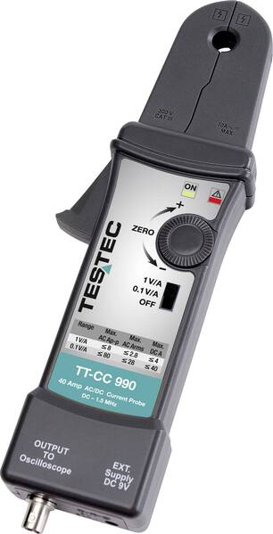 Testec TT-CC 990 Stromzangenadapter Messbereich A/AC (Bereich): 10 mA - 40 A Messbereich A/DC (Bereich): 10 mA - 40 A