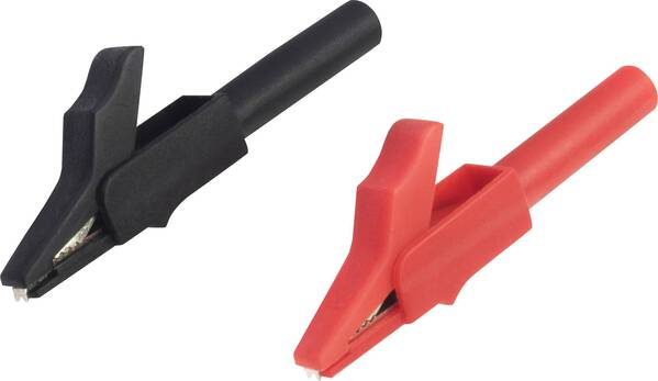 VOLTCRAFT MSK-102 Krokodilklemme Buchse 4 mm Schwarz, Rot