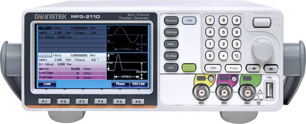 GW Instek MFG-2110 Funktionsgenerator netzbetrieben 1 µHz - 10 MHz 1-Kanal Arbiträr, Sinus, Rechteck, Dreieck, Puls