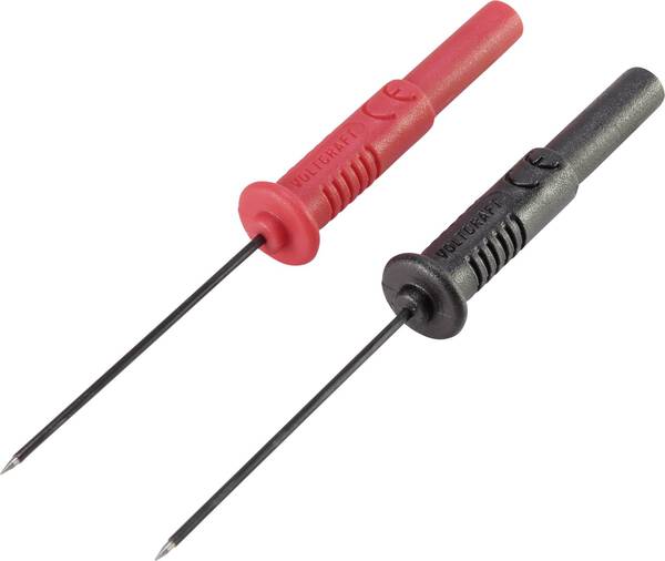VOLTCRAFT MSS-102 Sicherheits-Prüfspitzen-Set Buchse 4 mm CAT II 300 V Schwarz, Rot 1 Set