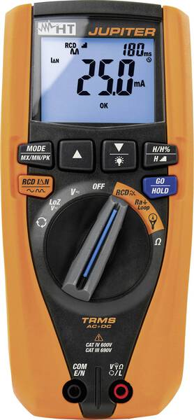 HT Instruments JUPITER Hand-Multimeter, RCD Tester kalibriert (ISO) digital CAT IV 600 V, CAT III 690 V Anzeige (Counts