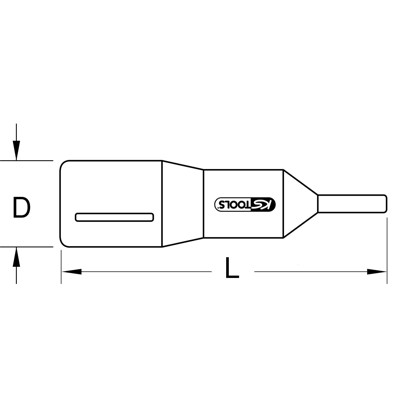 KSTOOLS® - 1/2" Bit-Stecknuss mit Schutzisolierung für Innensechskant-Schrauben, 4mm,118mm lang