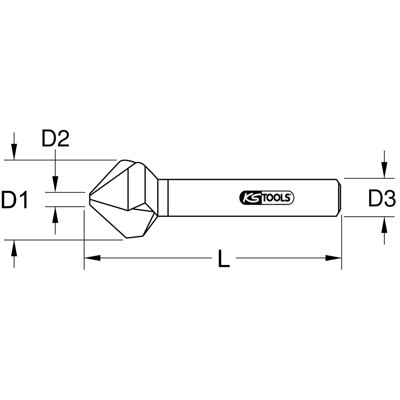 KSTOOLS® - Kegel- und Entgratsenker 120° HSS ø10,4mm