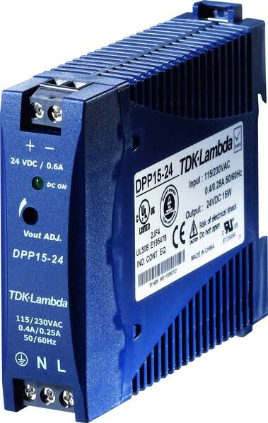 TDK-Lambda DPP15-24 Hutschienen-Netzteil (DIN-Rail) 24 V/DC 0.63 A 15 W Anzahl Ausgänge:1 x Inhalt 1 St.
