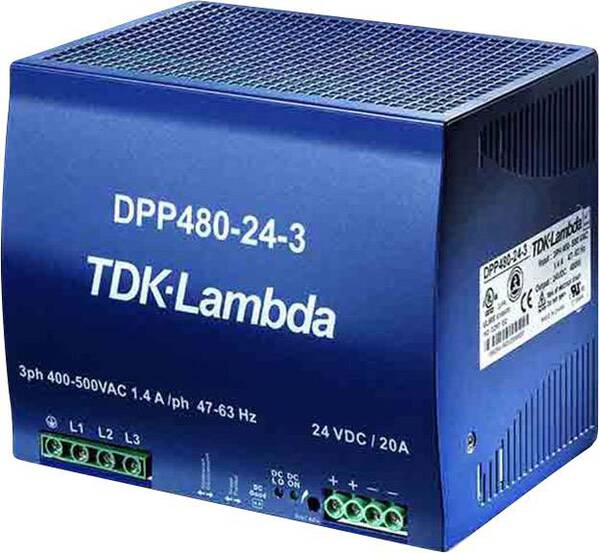TDK-Lambda DPP480-24-1 Hutschienen-Netzteil (DIN-Rail) 24 V/DC 20 A 480 W Anzahl Ausgänge:1 x Inhalt 1 St.