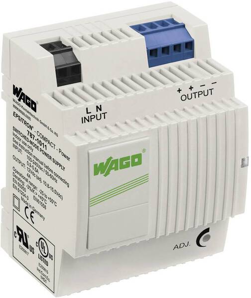 WAGO EPSITRON® COMPACT POWER 787-1011 Hutschienen-Netzteil (DIN-Rail) 12 V/DC 4 A 48 W Anzahl Ausgänge:2 x Inhalt 1 St