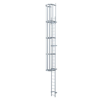 ZARGES - Steigleiter einzügig, Steighöhe 5.600mm Edelstahl, L 6.700mm
